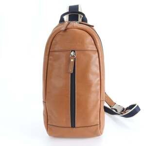 Coach Leather Body Bag, Waist Pouch, Shoulder Brown, Men's